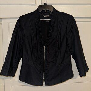Black Ruffle Blazer - White House Black Market